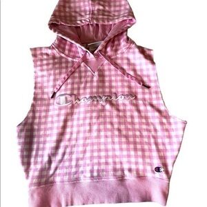 Women’s Pink Champion Crop workout top size Small